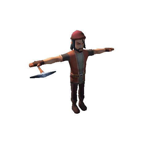 Male Peasant 05A-Pickaxe